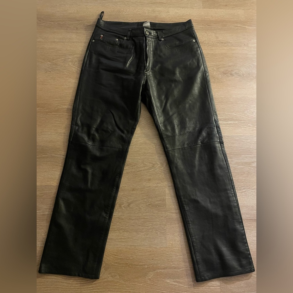 Men’s size 36  black leather pants